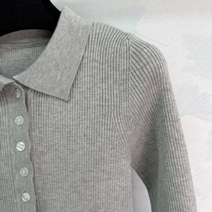 Collared Knit Long Sleeve
