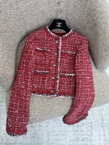 Camellia flower brooch woven outer jacket