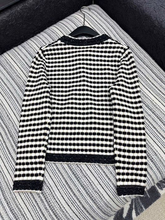 25fw Color blocking V-neck jacket