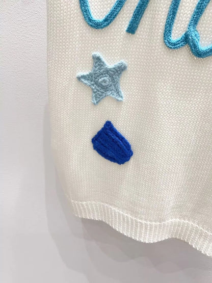 26ss Embroidered Crochet Vest