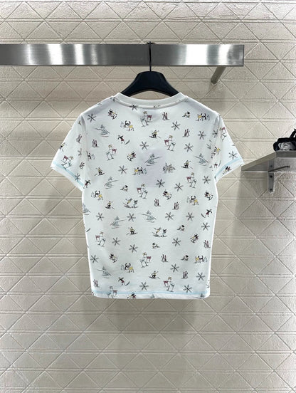 Round neck printed T-shirt