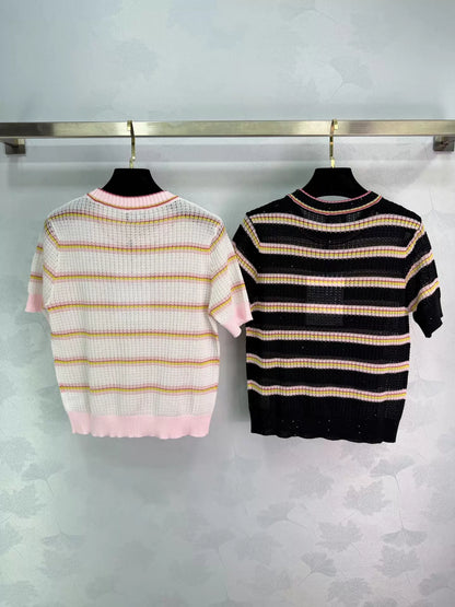 26ss Striped Knit T-Shirt