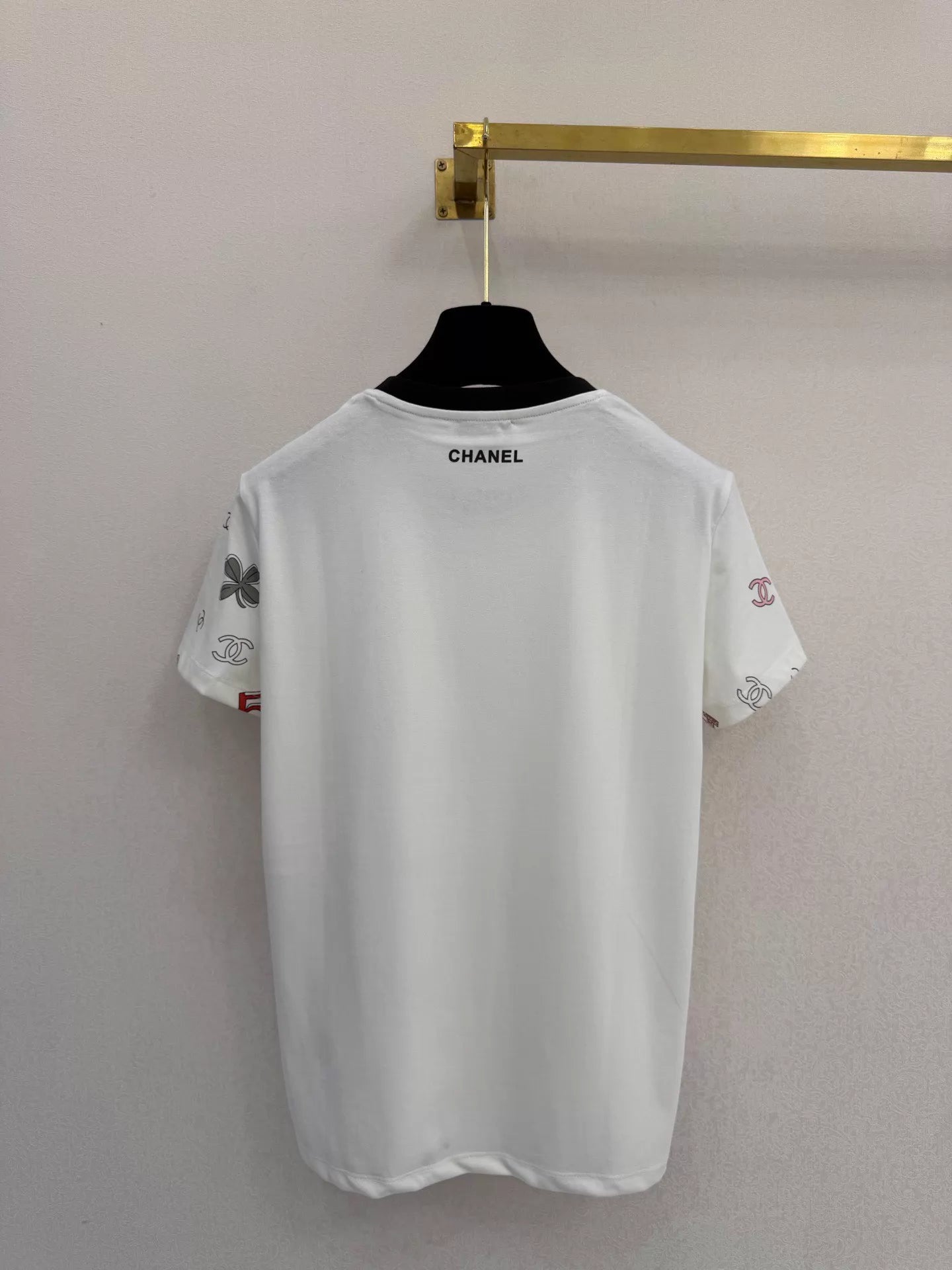 26ss All-over logo print short-sleeved T-shirt