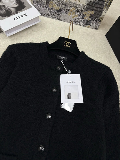 Zipper lapel cardigan