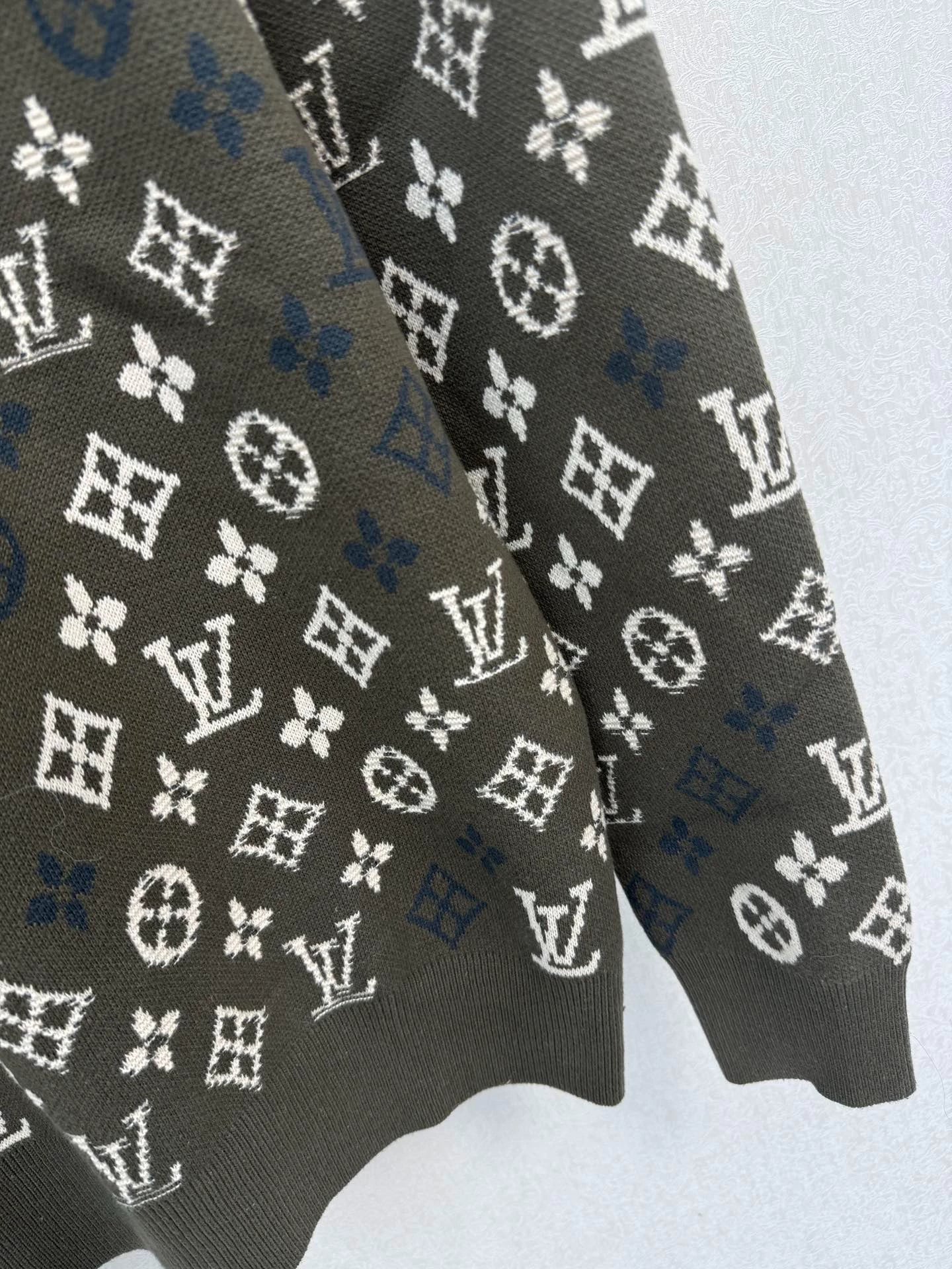 Full printed vintage knitted pullover sweater