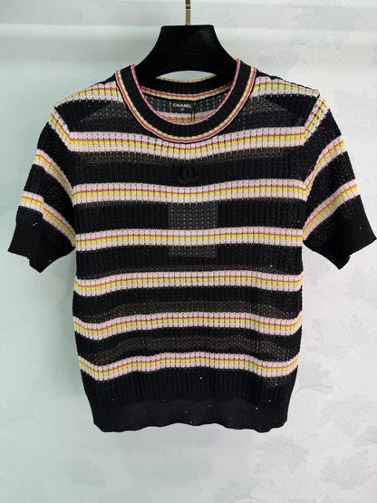26ss Striped Knit T-Shirt