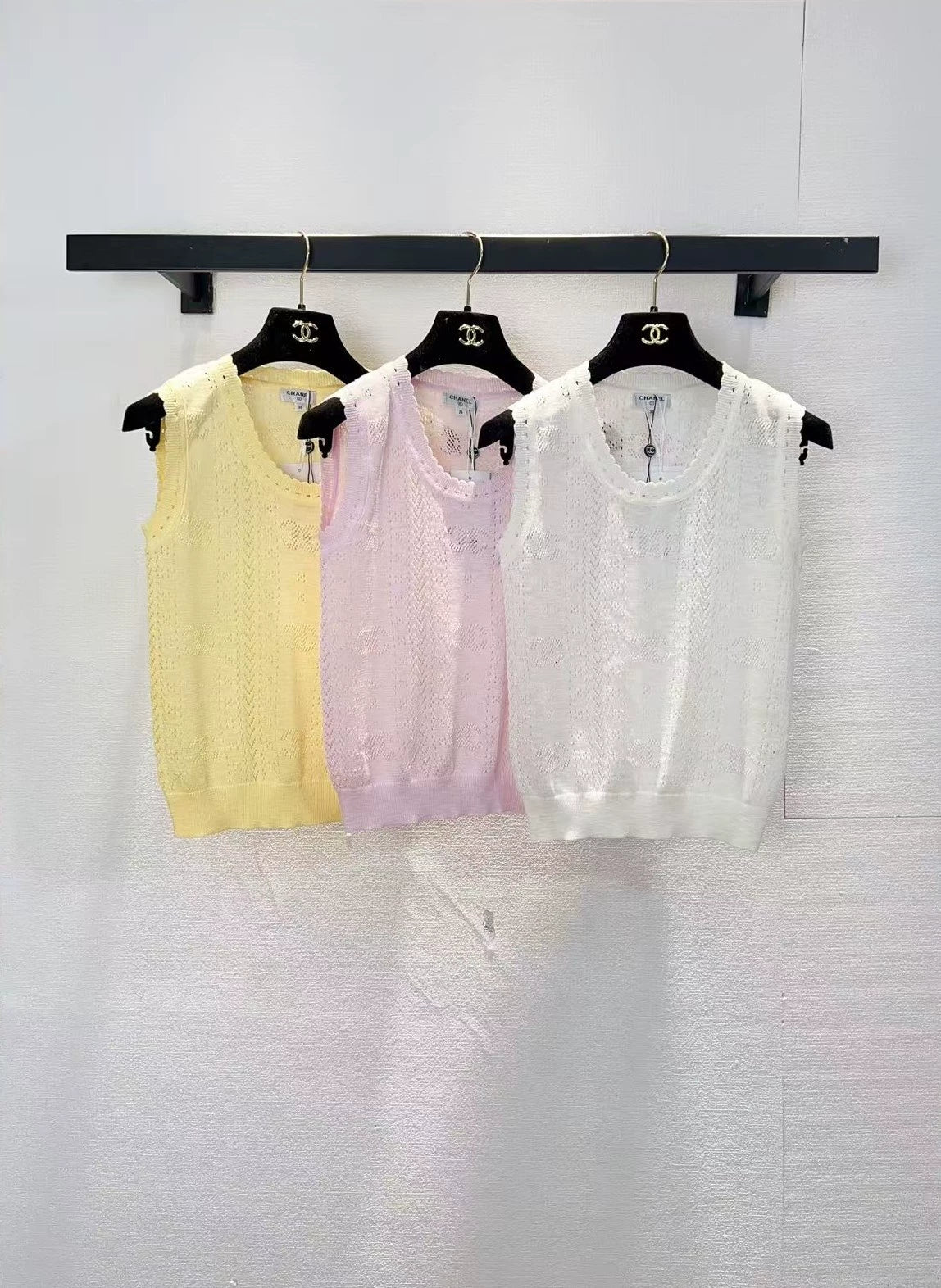 26ss Openwork Knit Sleeveless Vest