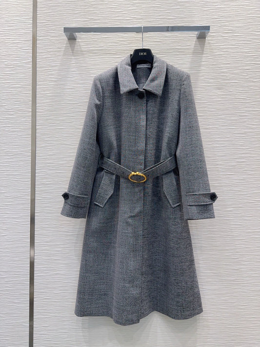 26New-Season Belted Mid-Length Trench Coat