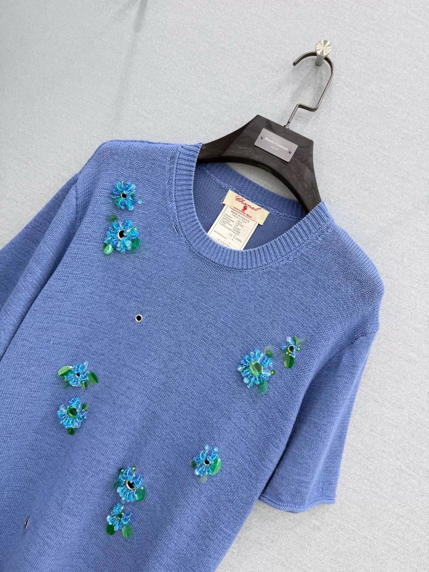 26ss Beaded Knit T-Shirt