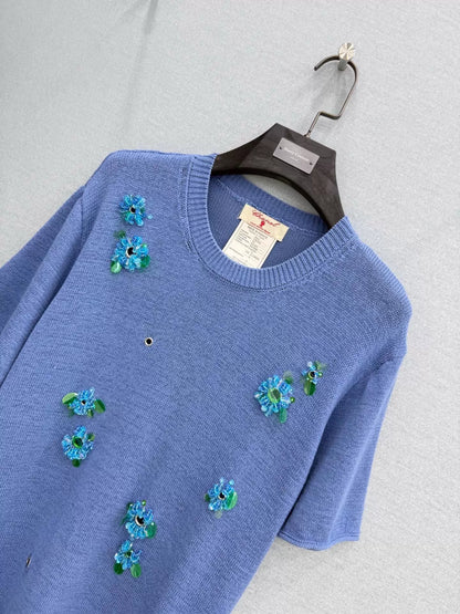 26ss Beaded Knit T-Shirt