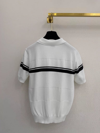 26ss Striped POLO Knit Sweater