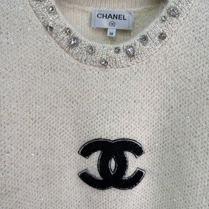 Rhinestone-embellished sweater