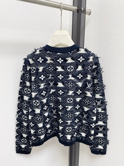 25fw Old flower knitted cardigan