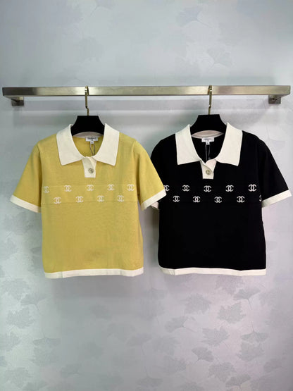 26ss Collared Knit T-Shirt