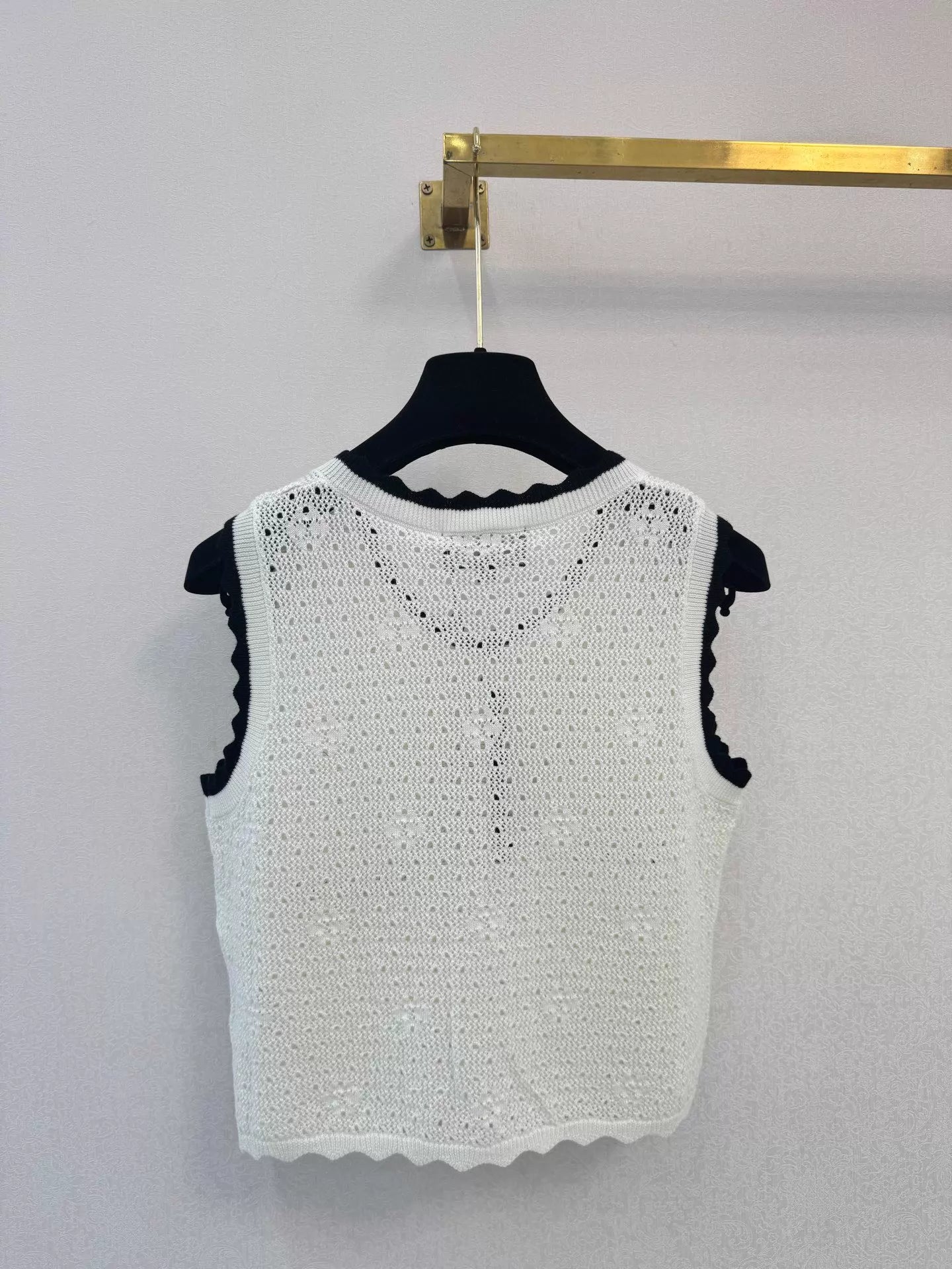26ss Color-blocked Knitted Vest