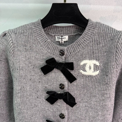 Grey Knitted Cardigan