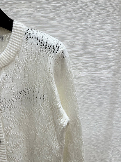 25fw Hollow knit cardigan