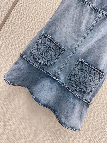 Denim vest dress