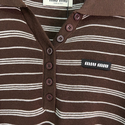 MiuMiu/26 Early Autumn New Knit Polo Shirt