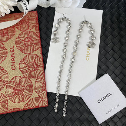 Crystal tassel earrings