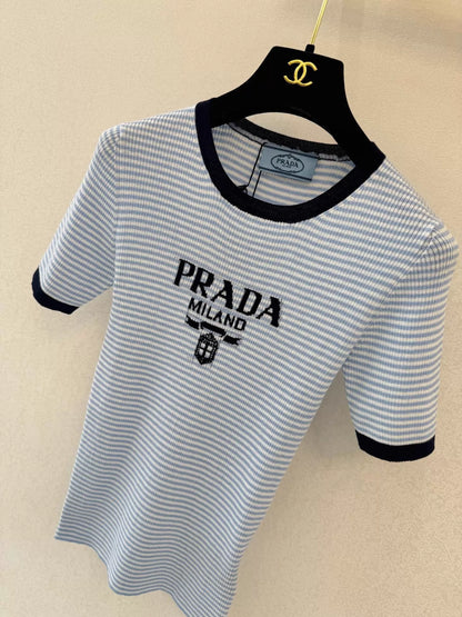 26ss Striped Knit T-Shirt
