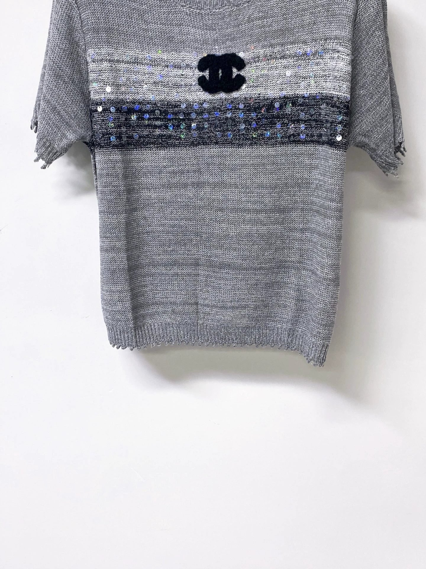 26ss Sequin Knit T-Shirt