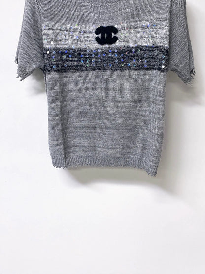 26ss Sequin Knit T-Shirt