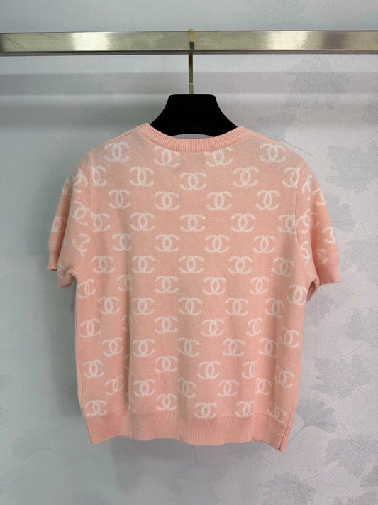Double C Knit Short-Sleeve T-Shirt