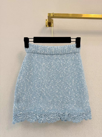 Tweed Knit Midi Skirt