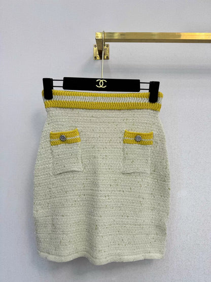 Tweed Color-Blocked Knit Set
