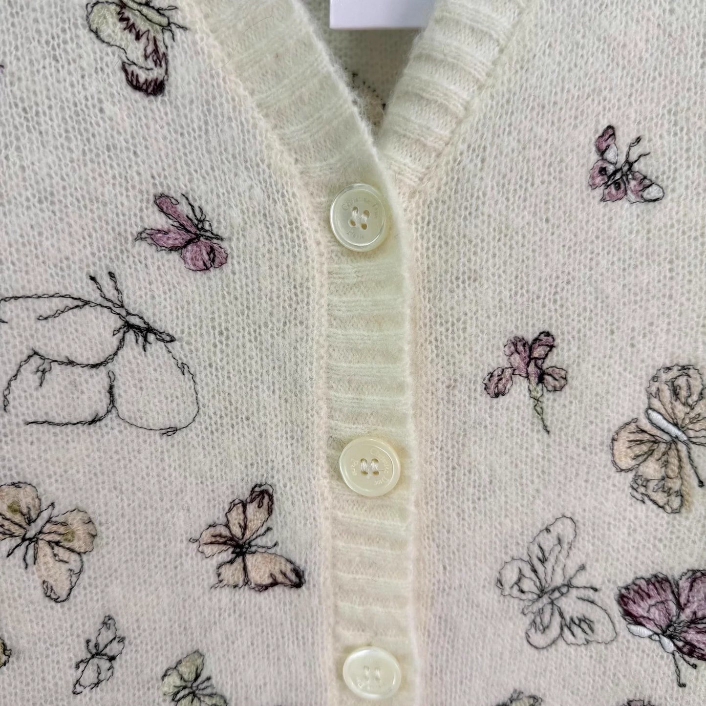 Butterfly Embroidered Knitted cardigan