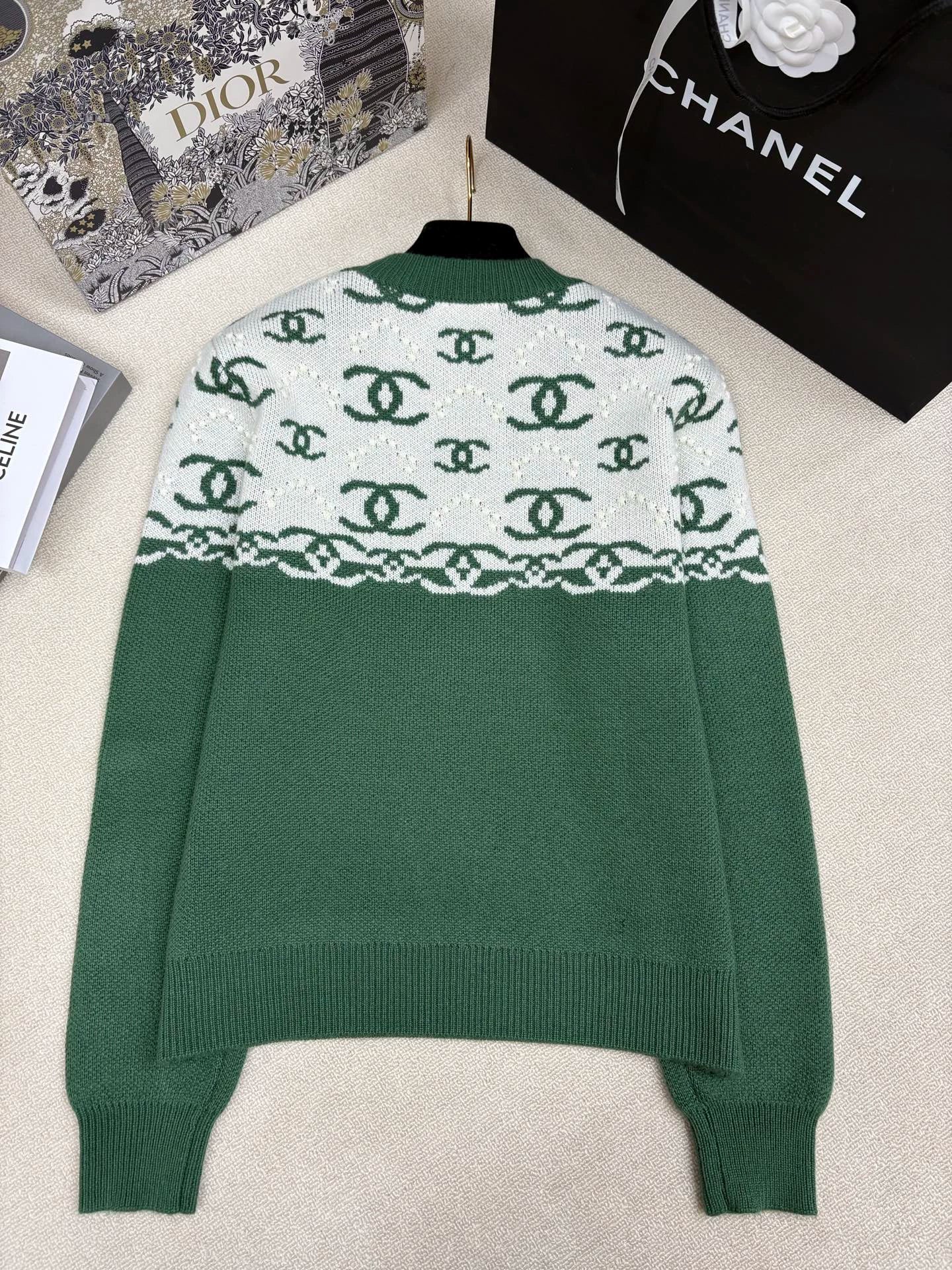 Knitted Jacquard Cashmere Sweater