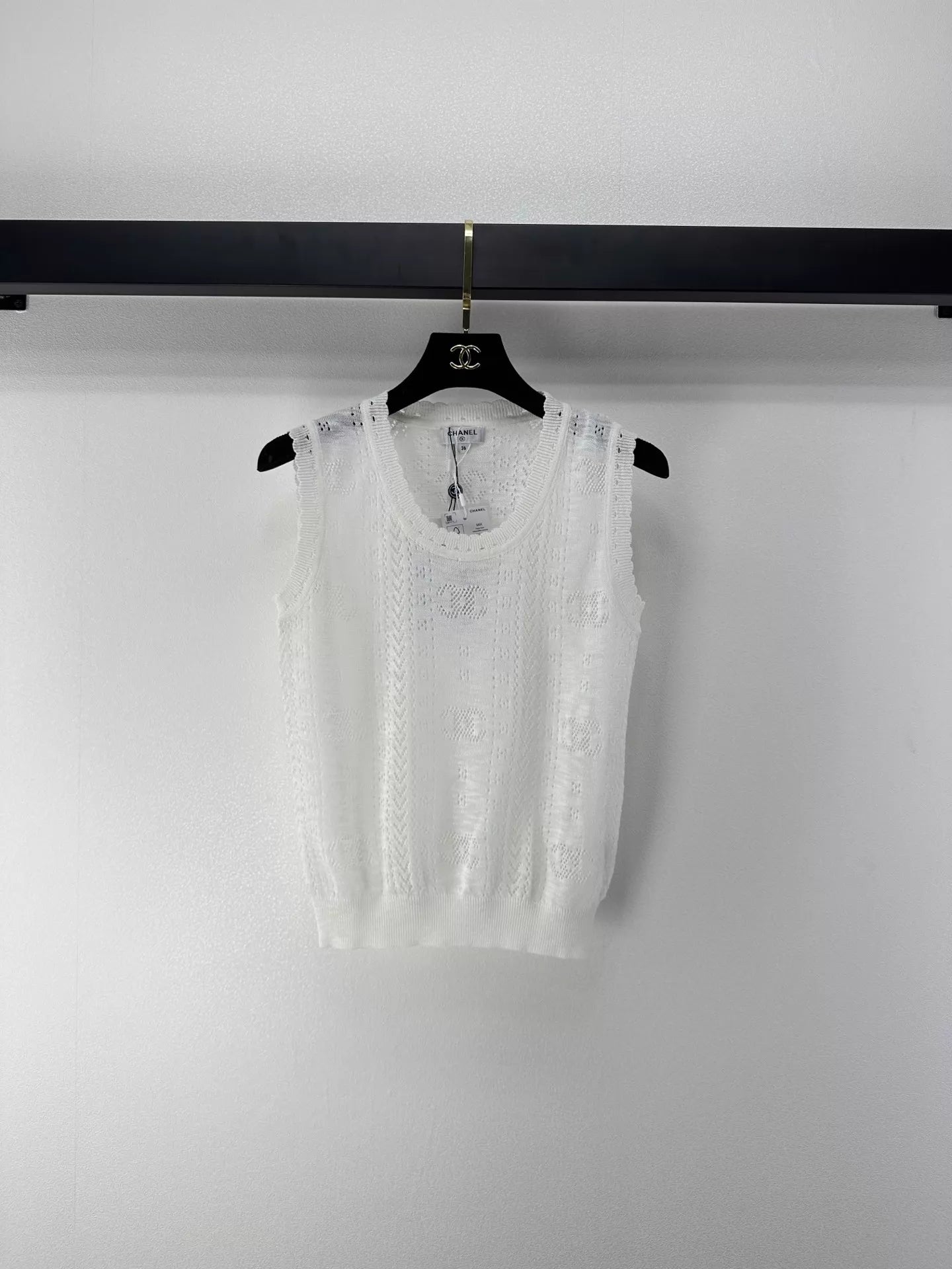 26ss Openwork Knit Sleeveless Vest