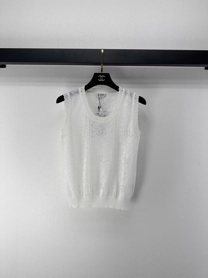 26ss Openwork Knit Sleeveless Vest