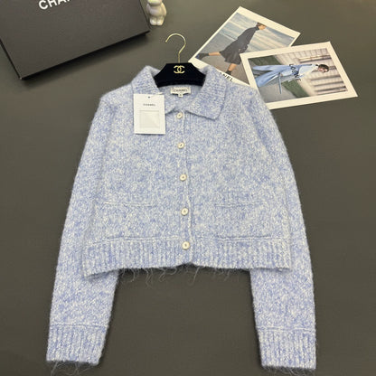 Pocket Single-breasted Lapel Cardigan
