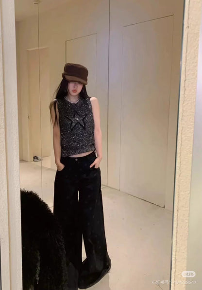 26ss Starry Sequin Vest
