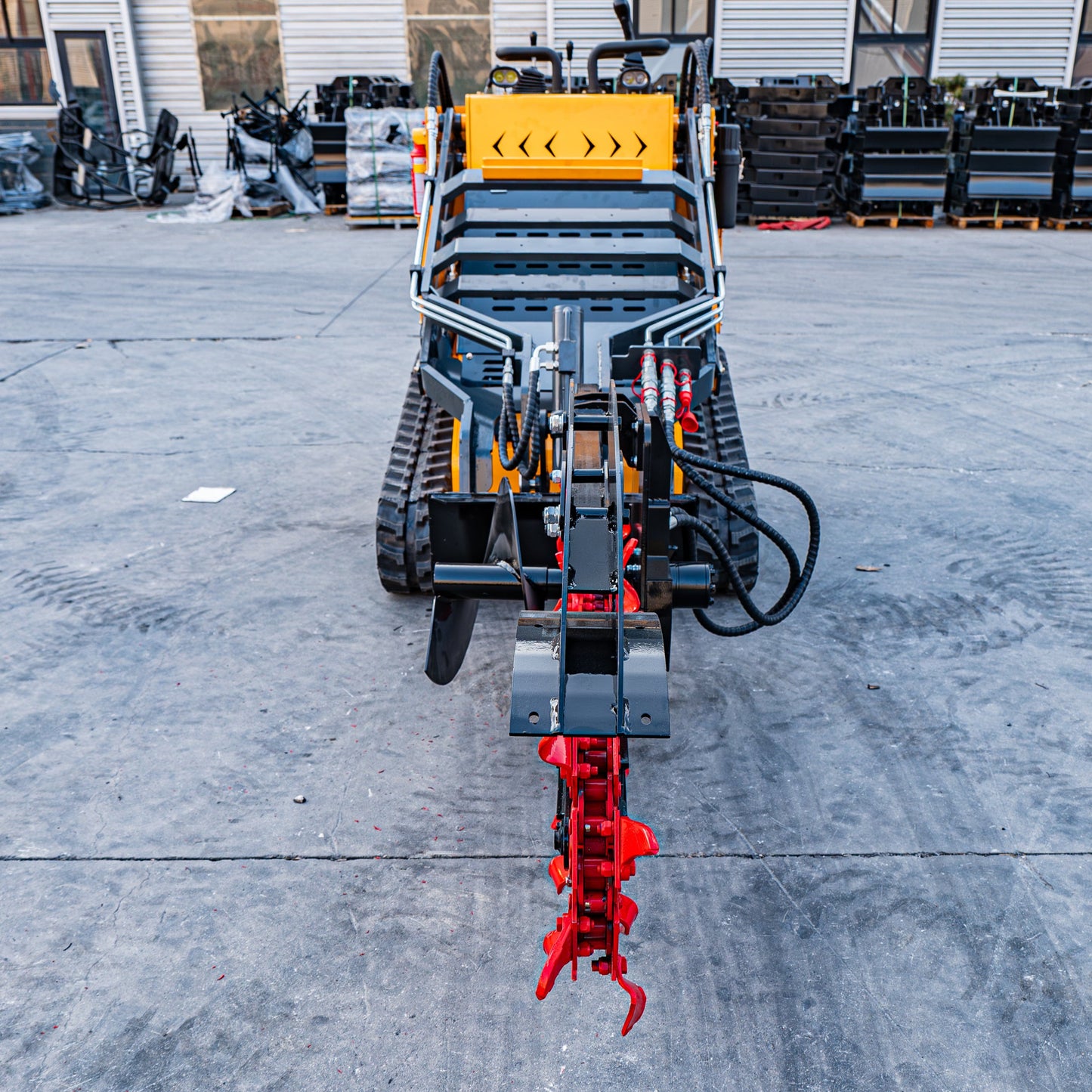 MMS Skid Steer Hydraulic Excavator Trencher,26-Tine Trencher