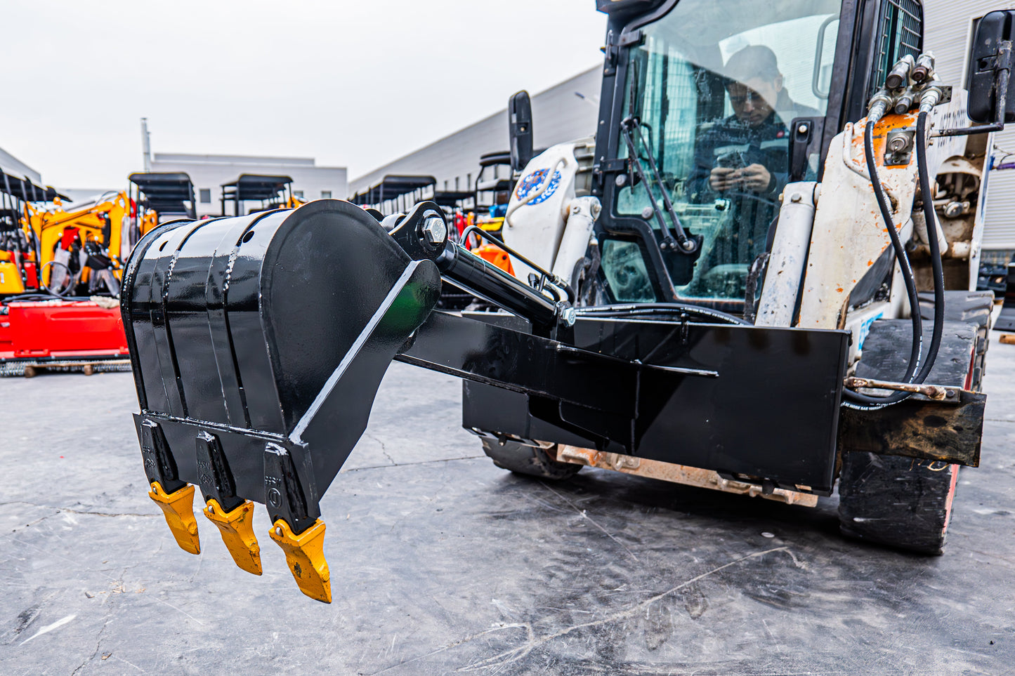MMS 86" Straight Digging Arm Attachment for Skid Steer Loader