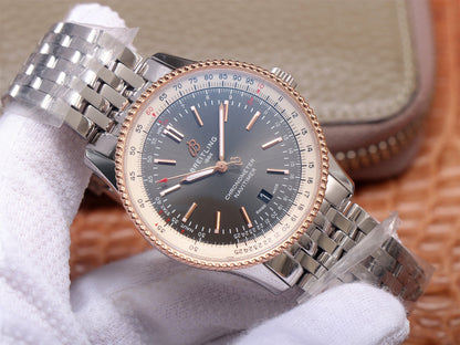 NAVITIMER CHRONOMETER 41MM ROSE GOLD GREY DIAL