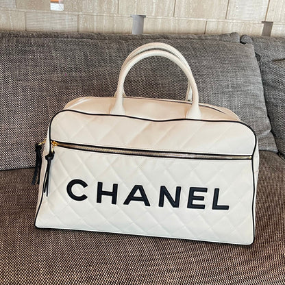Chanel 2026 Bowling Boston Travel Bag 46cm Lambskin