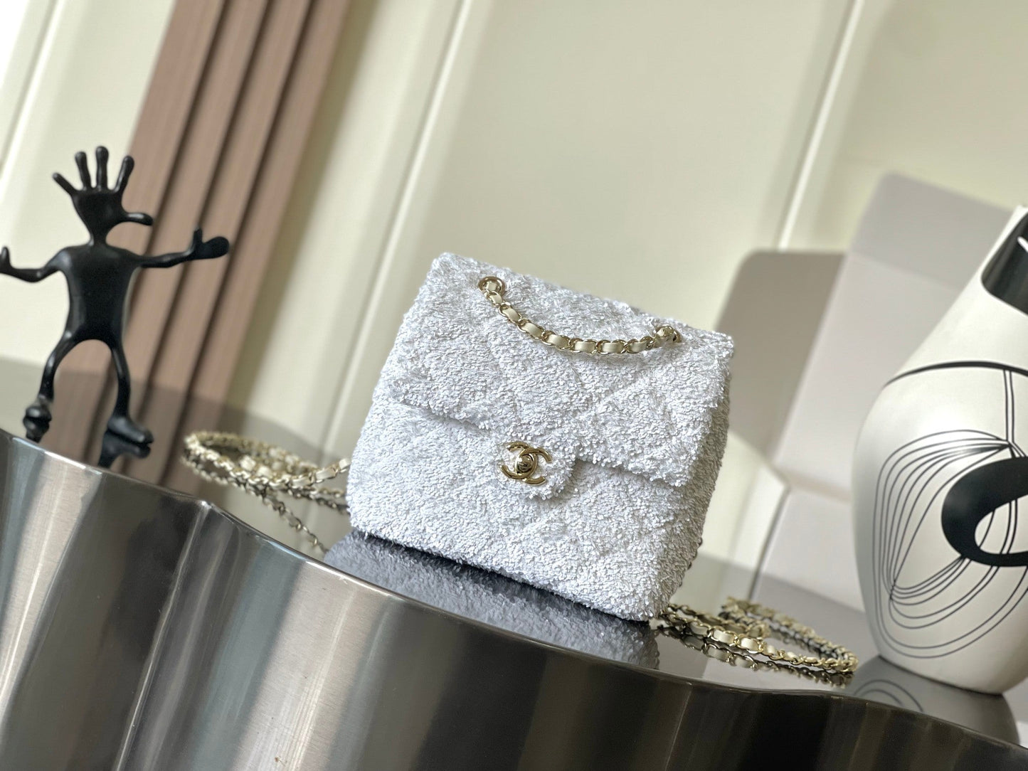 Chanel 2026 Sequin Backpack 21cm Leather