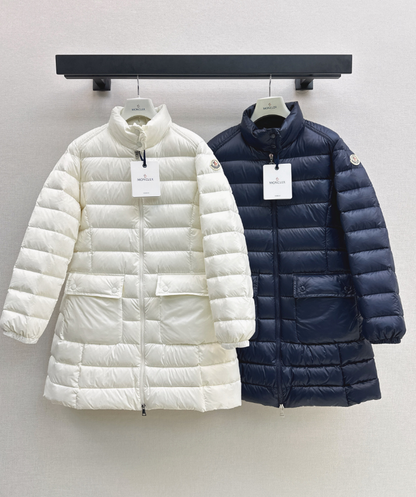 26Latest Autumn/Winter Mid-Length Stand-Collar Down Coat