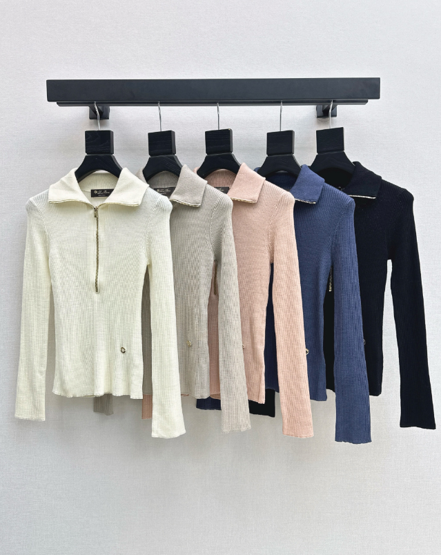 26Latest Autumn/Winter Half-Placket Wool Knit Top
