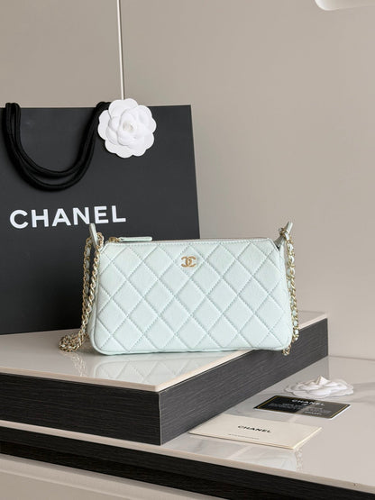 Chanel 2026 Clutch with Chain 21cm Caviar Leather