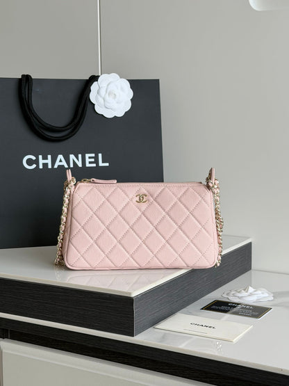 Chanel 2026 Clutch with Chain 21cm Caviar Leather