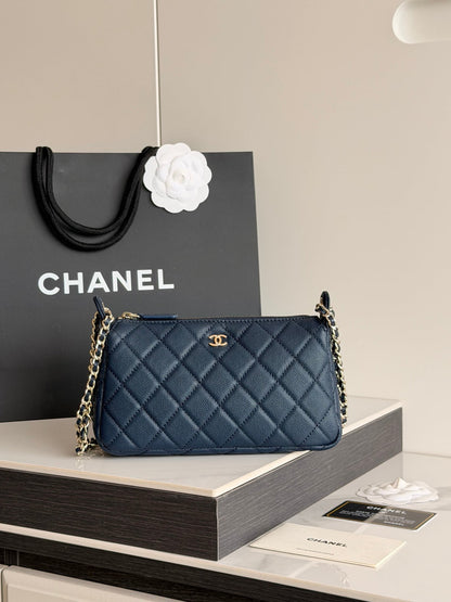 Chanel 2026 Clutch with Chain 21cm Caviar Leather