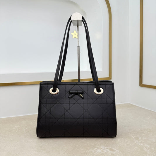 2026 Promenade Bag 27cm Canvas Suede Leather