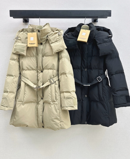 2026 Fall/Winter Latest Hooded Mid-Length Down Jacket