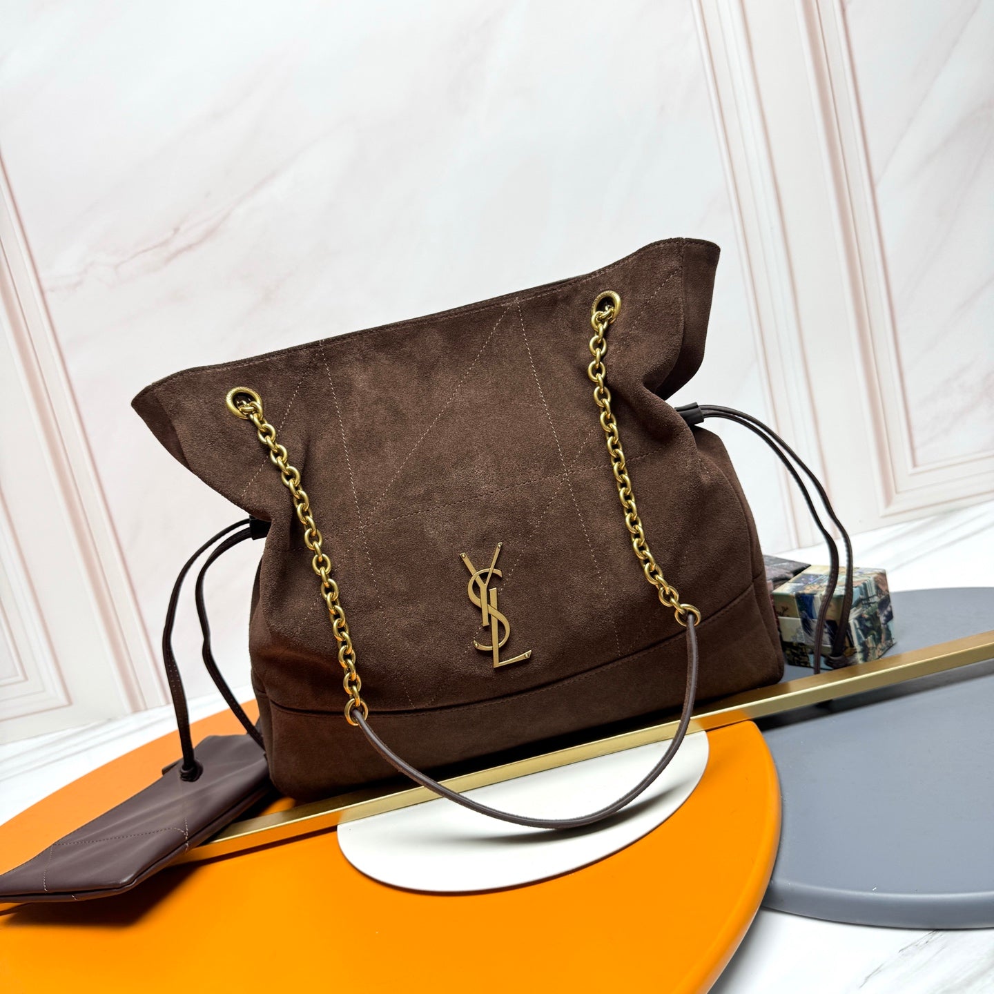 YSL 2026 Jamie Shopping Bag 34cm Suede And Calfskin