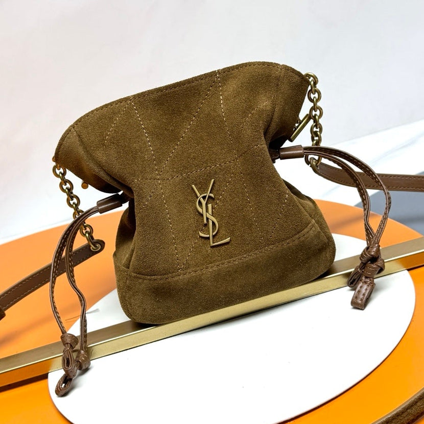 YSL 2026 Jamie Mini Shoulder Bag 16cm Suede And Calfskin